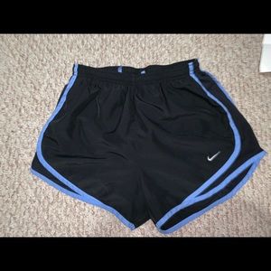 blue and black nike shorts